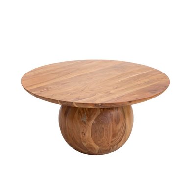 Table basse ronde en bois d'acacia  CHARLOU MADE IN MEUBLES 