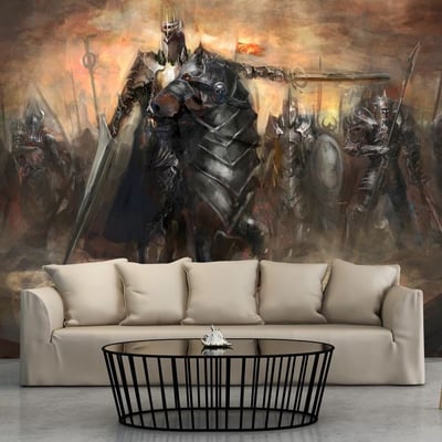 Papier peint intissé panoramique Fantaisie Black rider EDEN