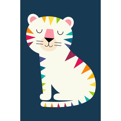 Tableau tigre en arc en ciel HEXOA