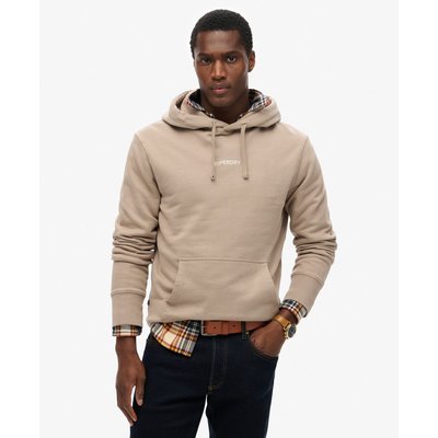 Sweat à capuche ample à motif et micro logo SUPERDRY