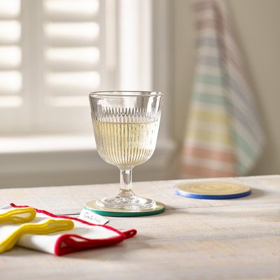 Set of 4 Fluted Glass Wine Glasses SUR LA TABLE 