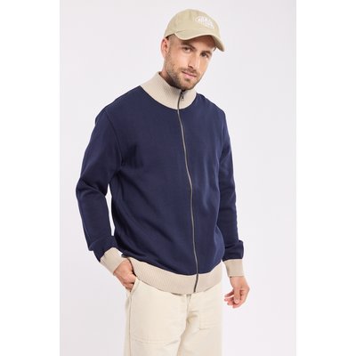 Gilet zippé manches longues - coton GUY DE BERAC