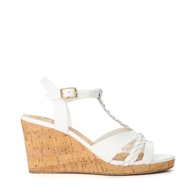 Sandales compensées en liège tressé coupe large - Wide Fit KOALI DUNE LONDON