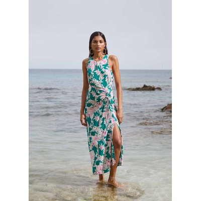 Robe mi-longue fluide et à imprimé floral LA FEE MARABOUTEE
