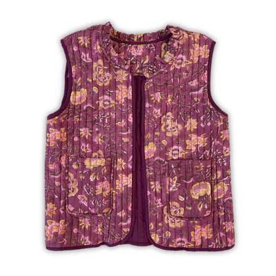 Gilet sans manches matelassé imprimé ANNAYA BINDI ATELIER