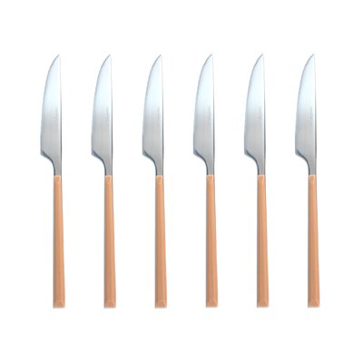 Lot de 6 couteaux en acier inoxydable, COLORAMA NOVASTYL