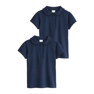 Polo fille stretch avec volants, lot de 2 NEXT