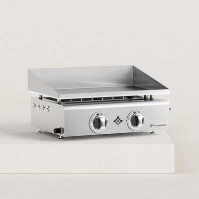 Plancha gaz inox 2 feux, FLAMENCO VIVAPLANCHA