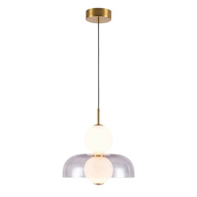 Suspension en verre finition laiton - SANTO KOSILUM