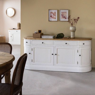 Buffet en bois recyclé blanchi 180 cm  GARANCE MADE IN MEUBLES 