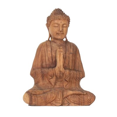Bouddha Prieur en bois de suar HYDILE