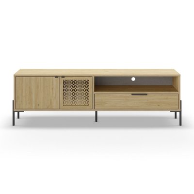 Meuble TV 2 Portes 1 Tiroir 1 Niche L160 cm - Inca CALICOSY