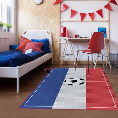 Tapis enfant Lavable 30° motif sport FOOT UN AMOUR DE TAPIS