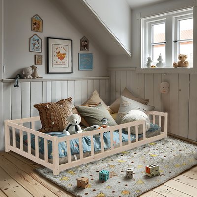 Lit Montessori enfant à barreaux 90x190 TERRE DE NUIT