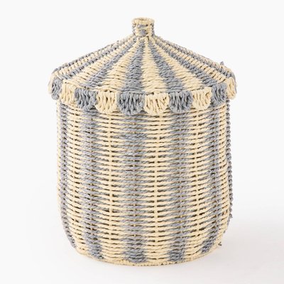 Panier chapiteau rayé, papier MONOPRIX MAISON