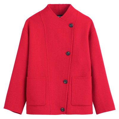 Полупальто на пуговицах из смешанной шерсти LA REDOUTE COLLECTIONS