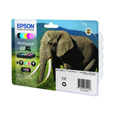 EPSON Cartouche d'encre N°24 XL Pack 6 cartouches