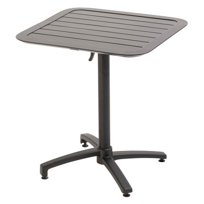 Table 70x70 cm en aluminium avec plateau rabattable, ALMADA OVIALA