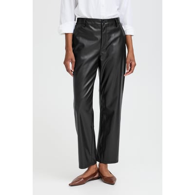 Pantalon imitation cuir, longueur cheville, coupe droite B.YOUNG