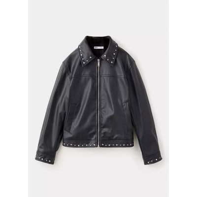 Veste effet cuir à clous MANGO KIDS