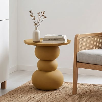 Table basse ronde design en métal coloré D41 - PILAR HELLIN, DEPUIS 1862