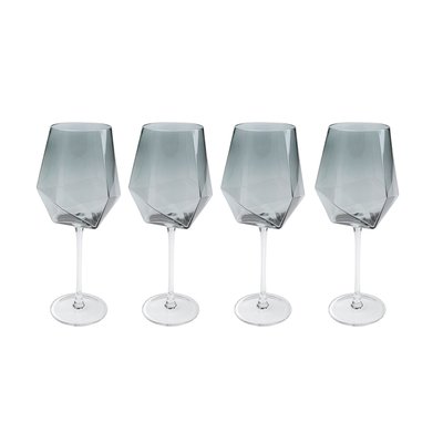 Lot de 4 verres à vin, DIAMOND KARE DESIGN