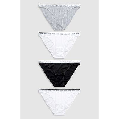 Slips coupe échancrée logo, lot de 4 NEXT