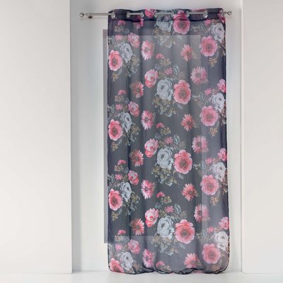 Panneau a oeillets rideau Voile Collection Flowers DOUCEUR D'INTÉRIEUR