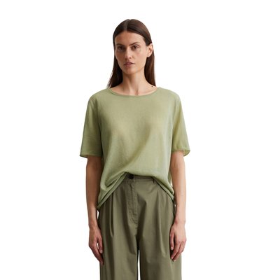 Pull à manches courtes loose en mélange de coton bio MARC O'POLO