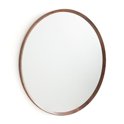 Miroir rond noyer massif, Diam 100cm, Orion AM.PM