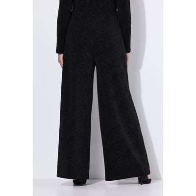 Pantalon jacquard à jambe droite et ceinture ULLA POPKEN