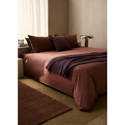 Housse de couette popeline de coton double surpiqûre lit 180/200 cm MANGO HOME