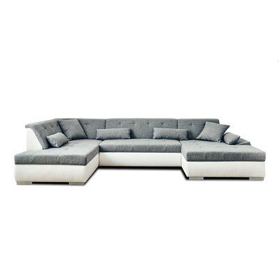 Canapé d'Angle Convertible en Simili/Tissu 7 places - VERMONT LISA DESIGN