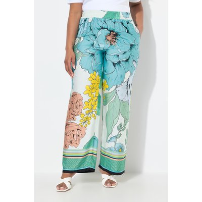 Pantalon, motif à fleurs, jambe large ULLA POPKEN