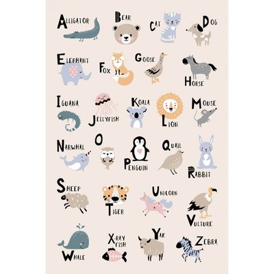 Tableau Sur Toile Abc Animals ENFANT CEANOTHE