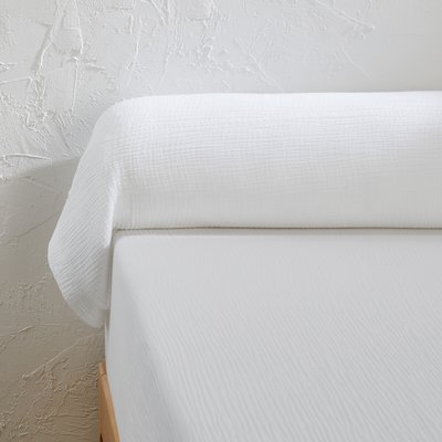 Kumla Plain Cotton Muslin Bolster Case LA REDOUTE INTERIEURS