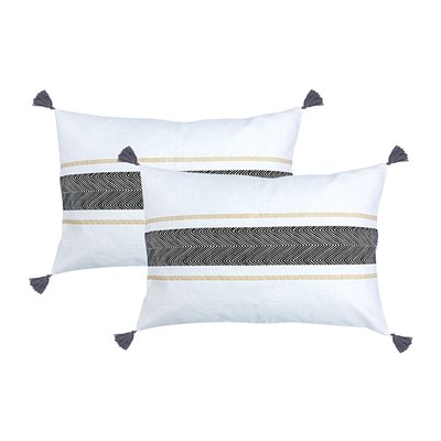Lot de 2 housses de coussin coton ALENTEJO FEBRONIE