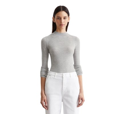 Pull à col montant en maille fine regular en pure laine mérinos MARC O'POLO