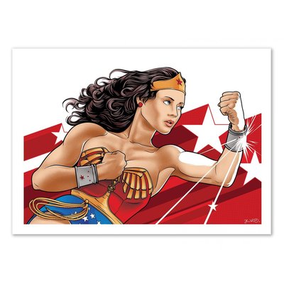 Affiche d’art 50 x 70 cm - Wonderwoman -  Joshua Budich WALL EDITIONS