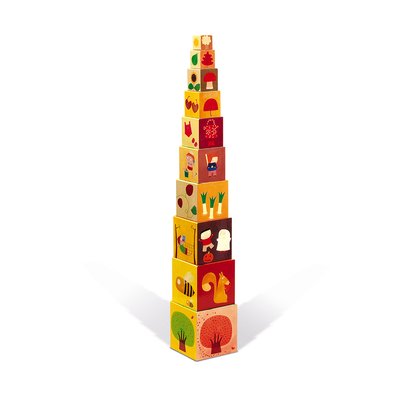 Pyramide Carrée 10 Cubes Les 4 Saisons JANOD