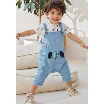 Ensemble salopette bébé et t-shirt Elliot PETIT BEGUIN
