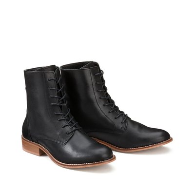 Ботинки из кожи на низком каблуке LA REDOUTE COLLECTIONS