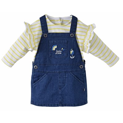 Tee-shirt et robe salopette denim été mimosa SUCRE D'ORGE