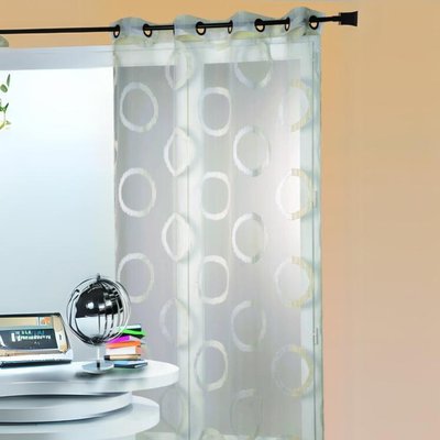 Voilage en organza jacquard ronds HOME MAISON