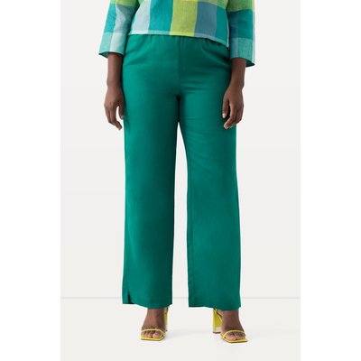 Pantalon en lin mélangé à jambes droites ULLA POPKEN