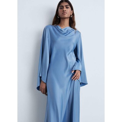 Robe longue satinée MANGO
