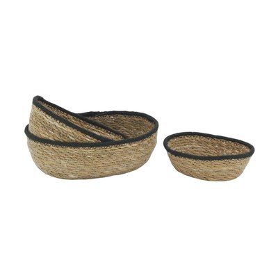 Corbeilles basses en jonc naturel (Lot de 3) AUBRY GASPARD