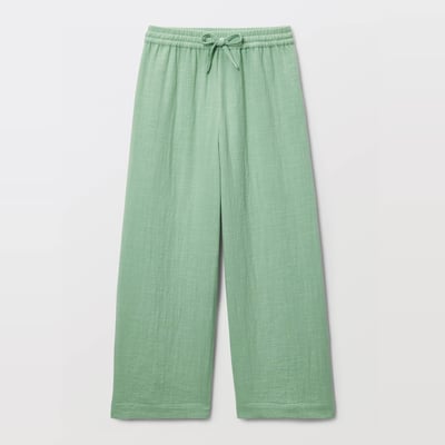 Pantalon taille élastiqué fluide large uni MONOPRIX