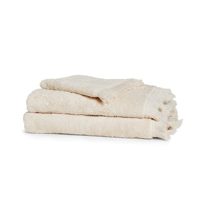 Serviette de toilette 100% Coton BIO, INSTANT NATURE BLANC CERISE