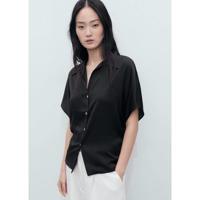 Chemise satinée manches courtes MANGO